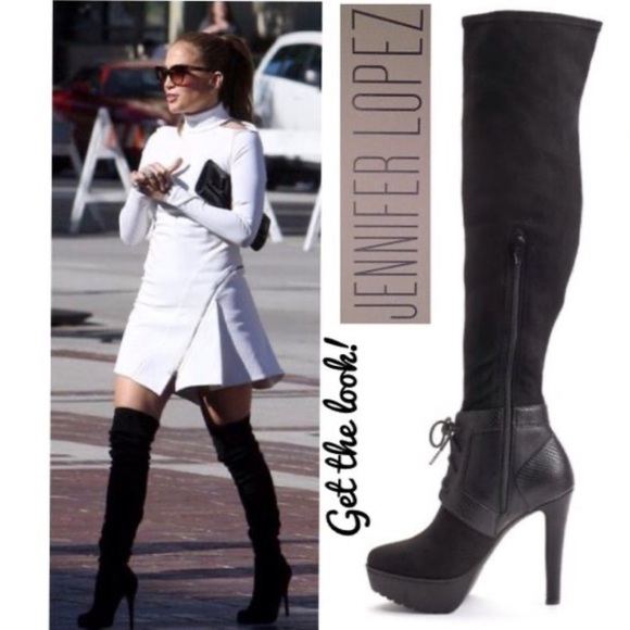 Jennifer lopez high knee boots - Picture 1 of 7